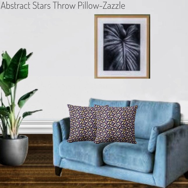 Abstract Stars Throw Pillow (Creator Uploaded)