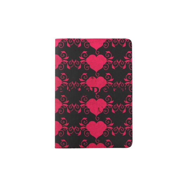 Abstract Steampunk Heart Passport Holder (Front)