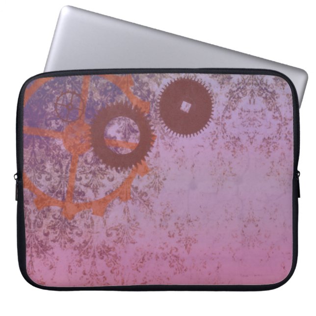 Abstract Steampunk Laptop Computer Sleeve (Front)