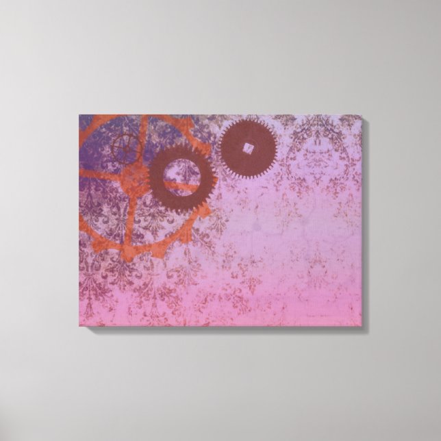 Abstract Steampunk Wrapped Canvas Print (Front)
