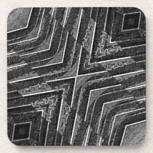 Abstract Steel Modern Pattern Beverage Coaster