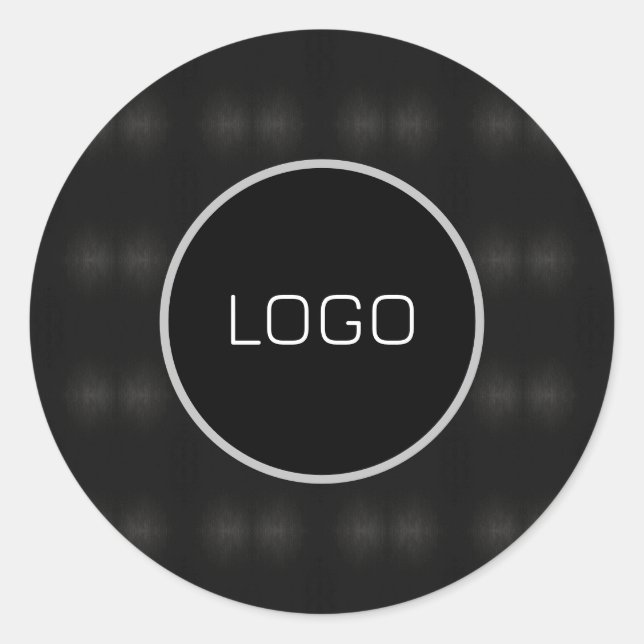 Abstract steel pattern classic round sticker (Front)
