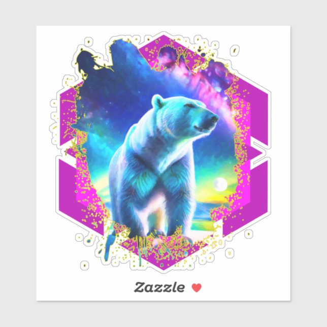 Abstract Stellar Bear Sticker (Sheet)