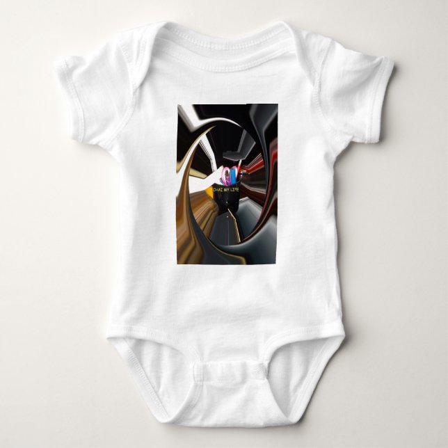 Abstract Still Life Tea Mug Office Stationary Art  Baby Bodysuit (Front)