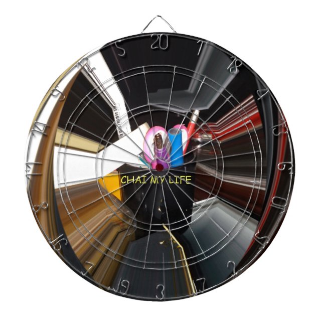 Abstract Still Life Tea Mug Office Stationary Art  Dartboard (Front)