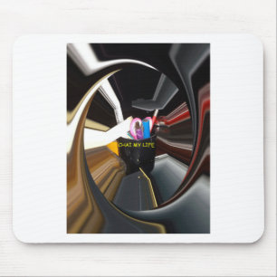 Abstract Still Life Tea Mug Office Stationary Art  Mouse Pad