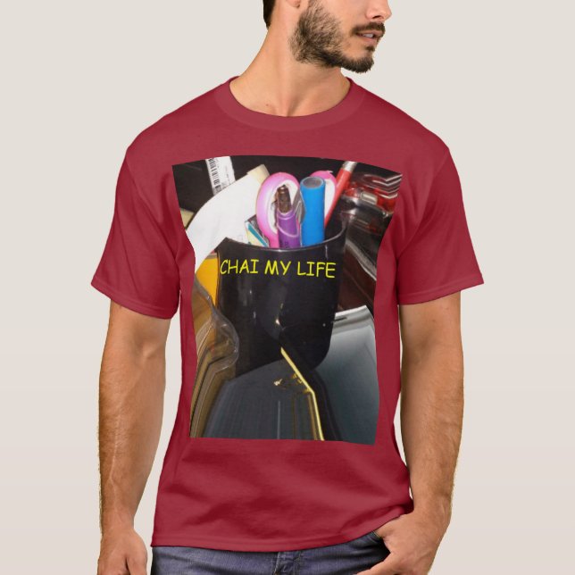 Abstract Still Life Tea Mug Office Stationary Art  T-Shirt (Front)