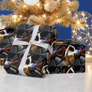 Abstract Still Life Tea Mug Office Stationary Art Wrapping Paper