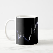 Abstract stock diagram grunge coffee mug
