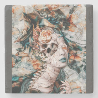 Abstract stone coaster