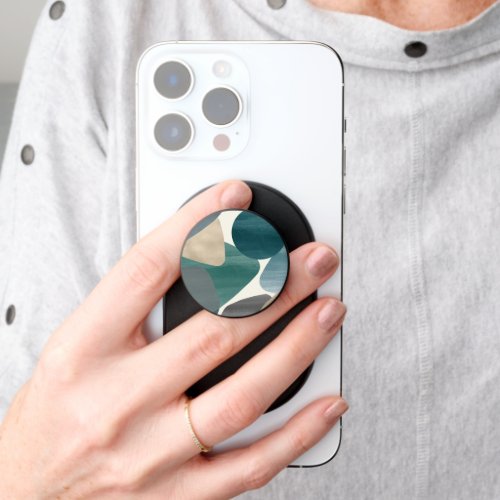 Abstract Stone Shapes Watercolor Finesse 1 geo PopSocket