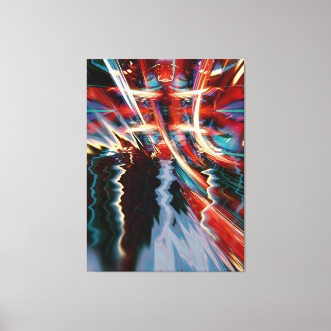 Abstract Storm Art Wrapped Canvas Print (Front)