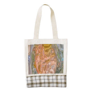 Abstract strange colored pattern zazzle HEART tote bag