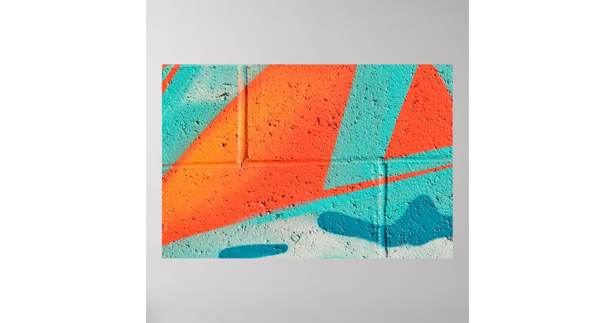 Abstract street art spray paint texture background poster | Zazzle