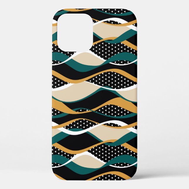 Abstract striped, colorful wavy pattern. Case-Mate iPhone case (Back)