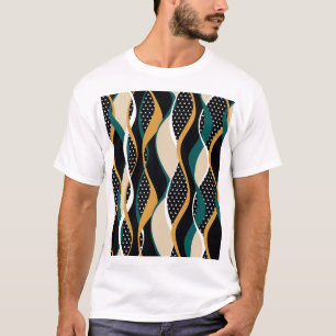 Abstract striped, colorful wavy pattern. T-Shirt
