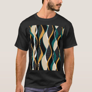 Abstract striped, colorful wavy pattern. T-Shirt