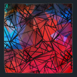 Abstract striped, geometric, geomantic pattern bandana<br><div class="desc">Abstract striped, geometric, geomantic pattern, blue, red, blue and red, modern, popular , elegant, bright, fun</div>