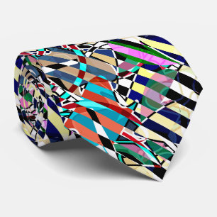 Abstract striped neck tie