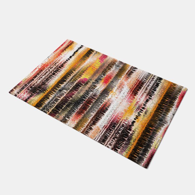 Abstract striped of showy sliced paper doormat (Angled)