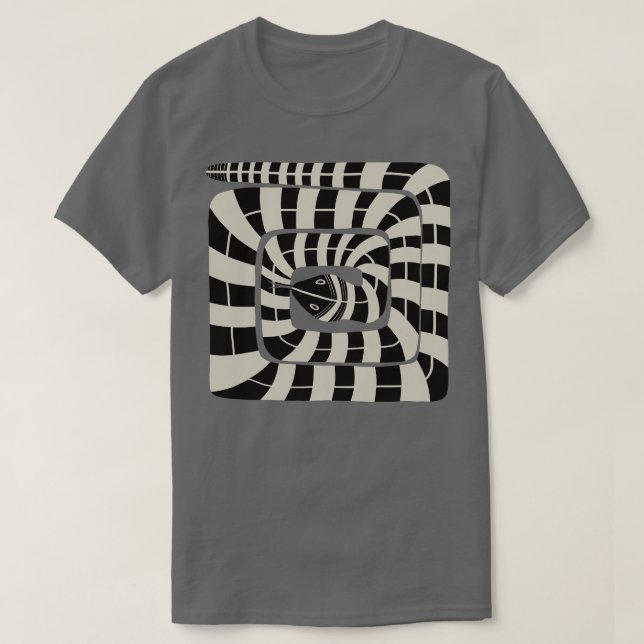 Abstract striped snake T-Shirt (Design Front)