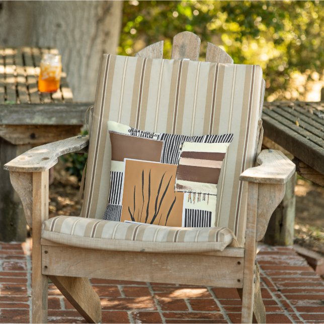 Abstract stripes art outdoor pillow (Chair)