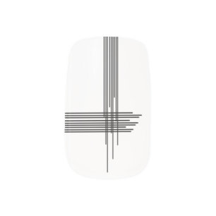 Abstract Stripes Black and White Minx Nail Art