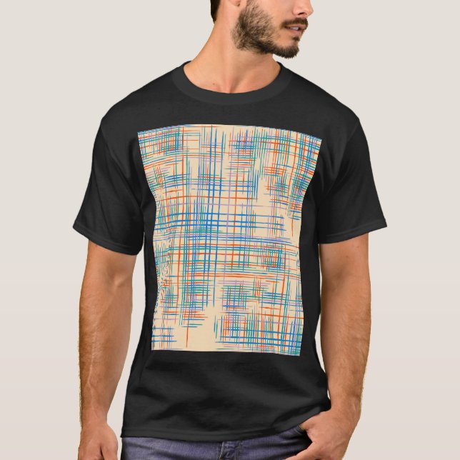Abstract stripes, colorful ethnic grass mat. T-Shirt (Front)