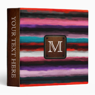 Abstract Stripes Colorful Pastel Pattern #2 Binder