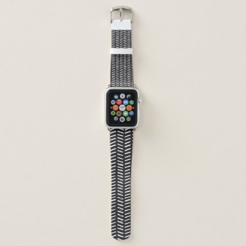 Abstract Stripes Horizontal Vintage Background Apple Watch Band