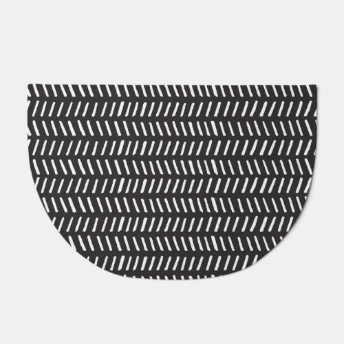 Abstract Stripes Horizontal Vintage Background Doormat