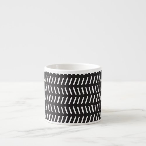 Abstract Stripes Horizontal Vintage Background Espresso Cup
