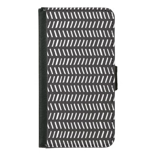 Abstract Stripes Horizontal Vintage Background Samsung Galaxy S5 Wallet Case