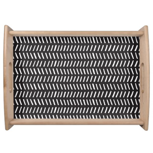 Abstract Stripes Horizontal Vintage Background Serving Tray