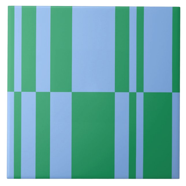 Abstract Stripes (Large Scale) Ceramic Tile (Front)
