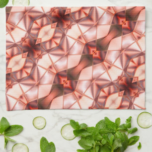 Abstract stripes of silky rapport in pinkish wine kitchen towel