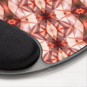 Abstract stripes of silky shapes in pinkish wine gel mouse pad