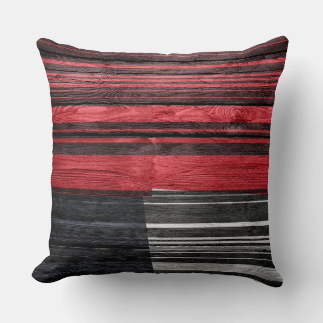 Abstract Stripes Pastel Wood #2 Throw Pillow (Front)