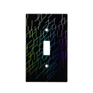 Abstract Stripes Pattern Light Switch Cover