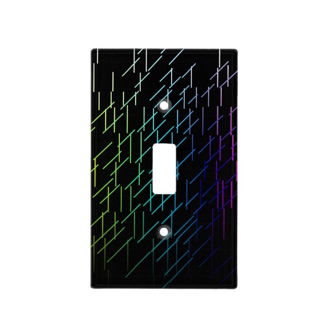 Abstract Stripes Pattern Light Switch Cover (Front)