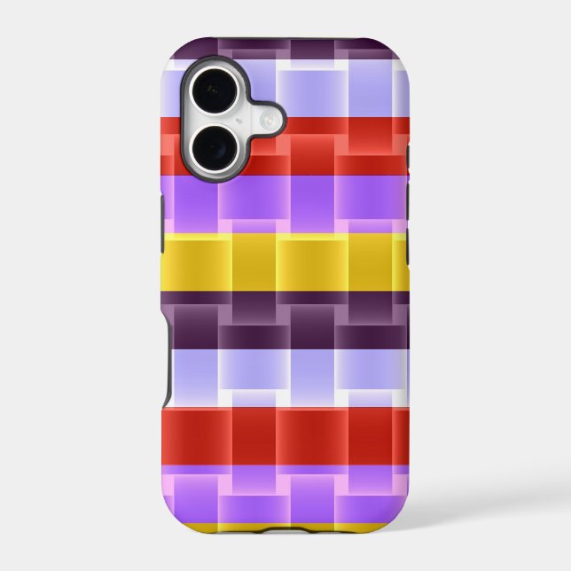 Abstract Stripes Pattern (Purple, Yellow, Red) Case-Mate iPhone Case (Back)
