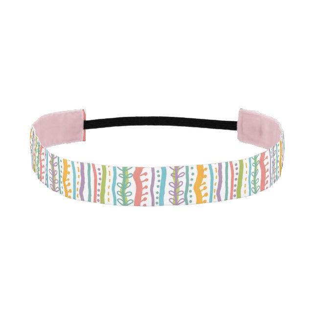 Abstract Stripes Vertical Pattern Athletic Headband (Front)