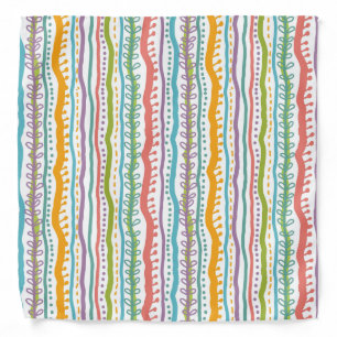 Abstract Stripes Vertical Pattern Bandana