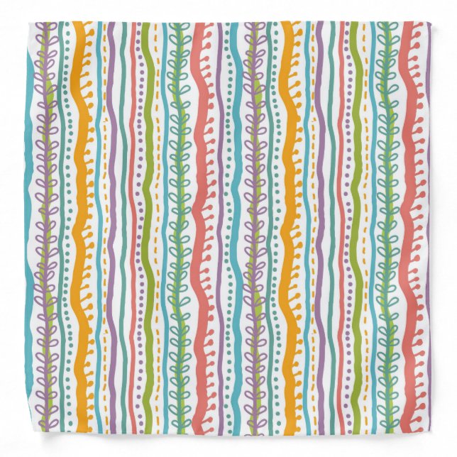 Abstract Stripes Vertical Pattern Bandana (Front)