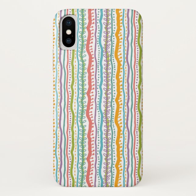 Abstract Stripes Vertical Pattern Case-Mate iPhone Case (Back)