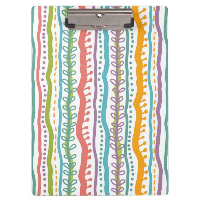 Abstract Stripes Vertical Pattern Clipboard (Front)