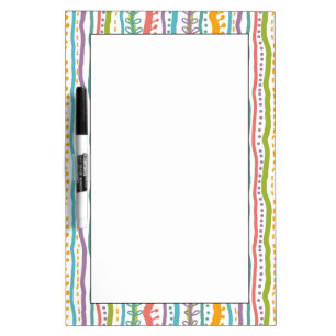 Abstract Stripes Vertical Pattern Dry-Erase Board