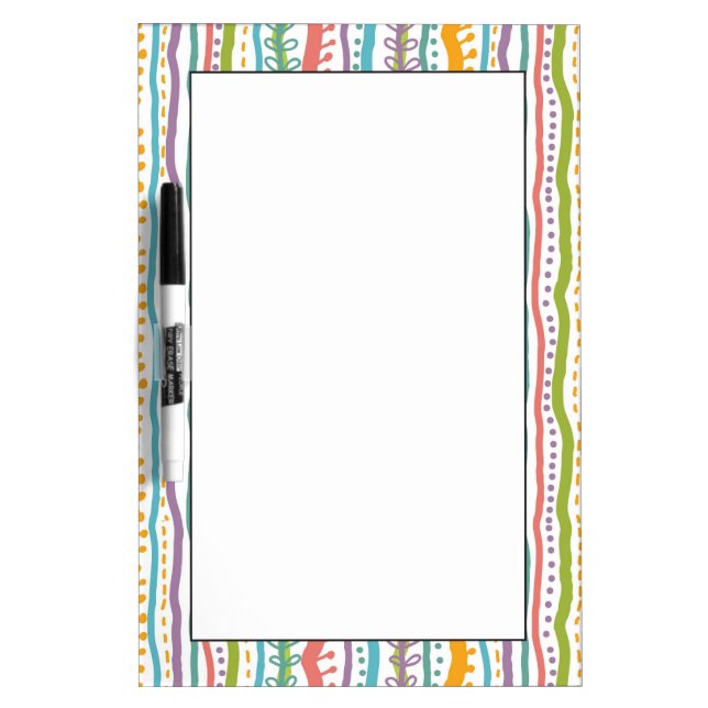 Abstract Stripes Vertical Pattern Dry-Erase Board (Front)