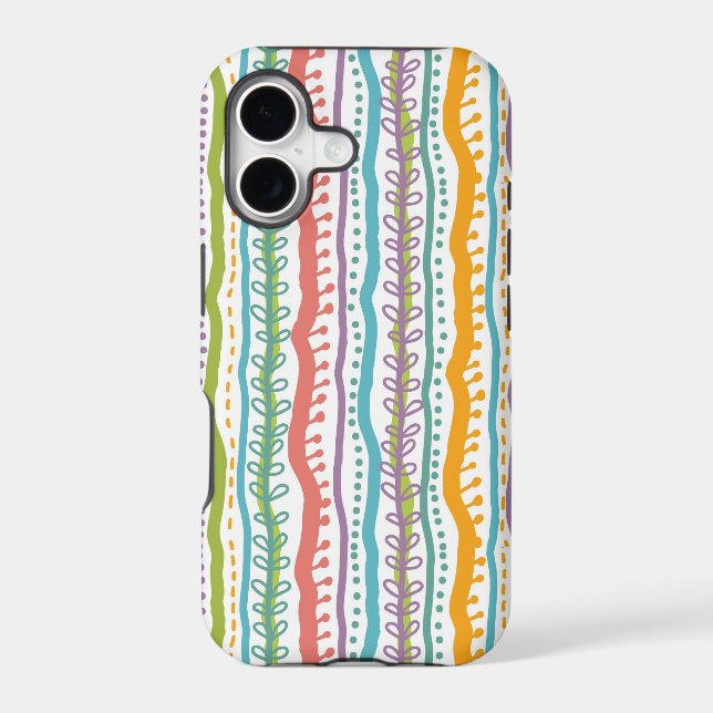 Abstract Stripes Vertical Pattern Iphone Case (Back)