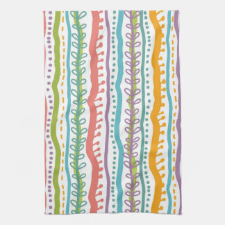 Abstract Stripes Vertical Pattern Kitchen Towel